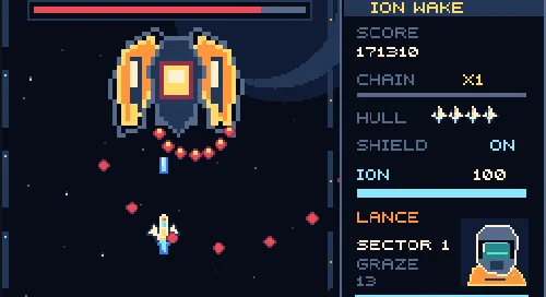 ION WAKE – Pixel Art Space Shooter screenshot