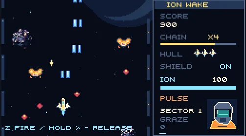 ION WAKE – Pixel Art Space Shooter screenshot