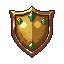 Elvish Shield pixel art game asset