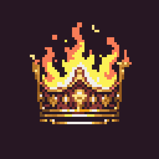 Burning Crown – pixel art
