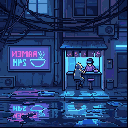 CYBERPUNK NOODELSTORE – pixel art
