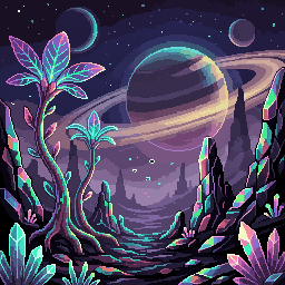 Planet Echo (256x256) – pixel art