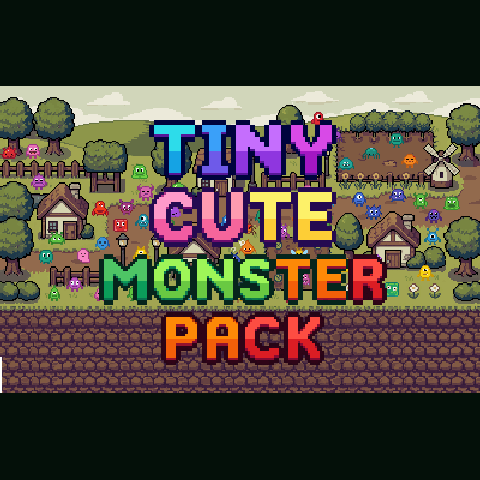 64 Tiny Pixelart Monsters (16x16)