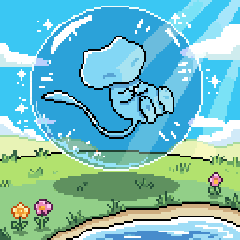 Bubble Mew Pixelart (128x128)