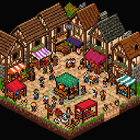 Isometric Medieval Market